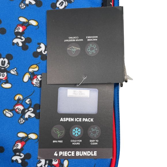 NWT Simple Modern Mickey Mouse Hadley 2.0 Lunch Box 4 Piece Bundle - Picture 7 of 7